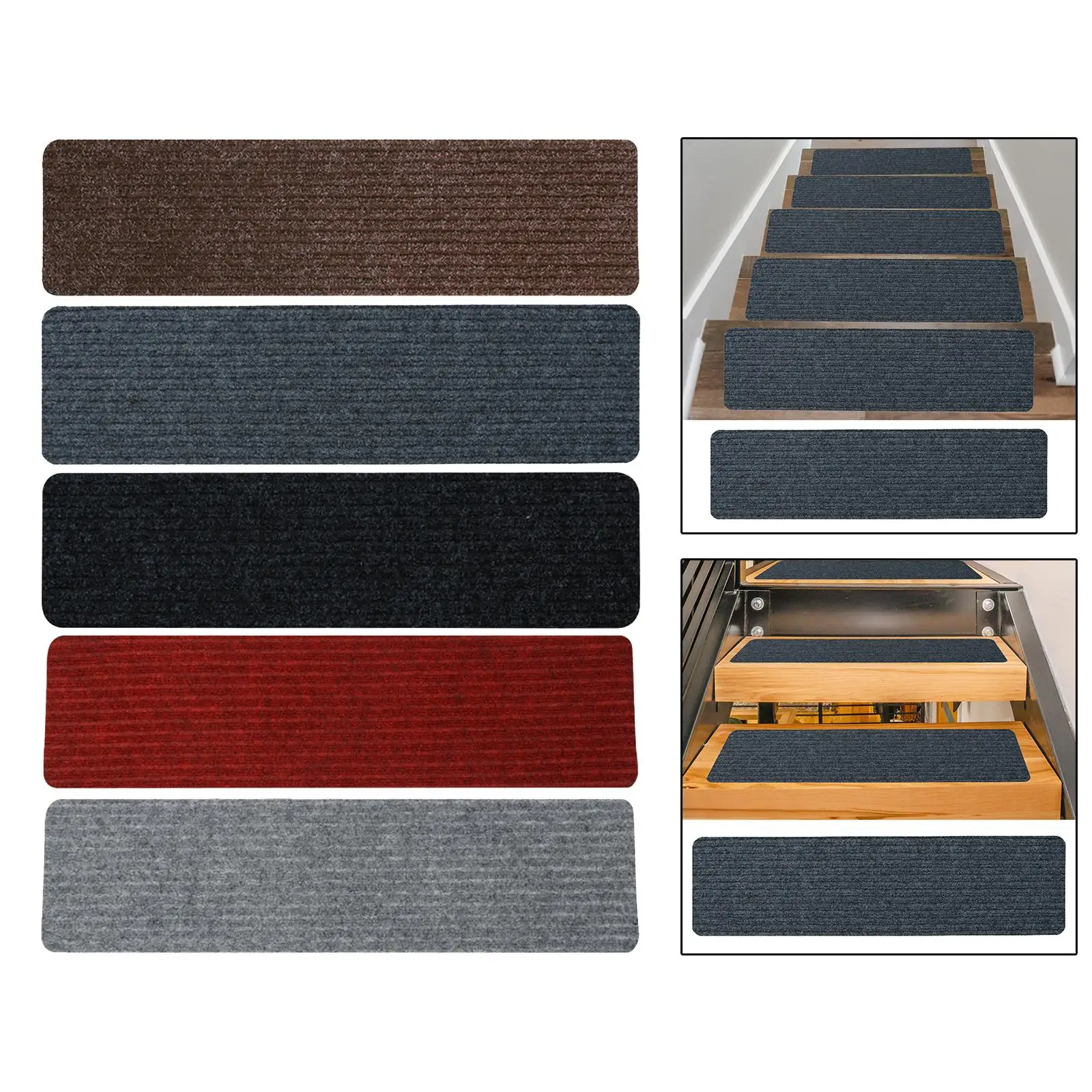 Indoor Stair Runners, Stair Mats, 30x8" Treads for Wood Steps, Elderly, ,