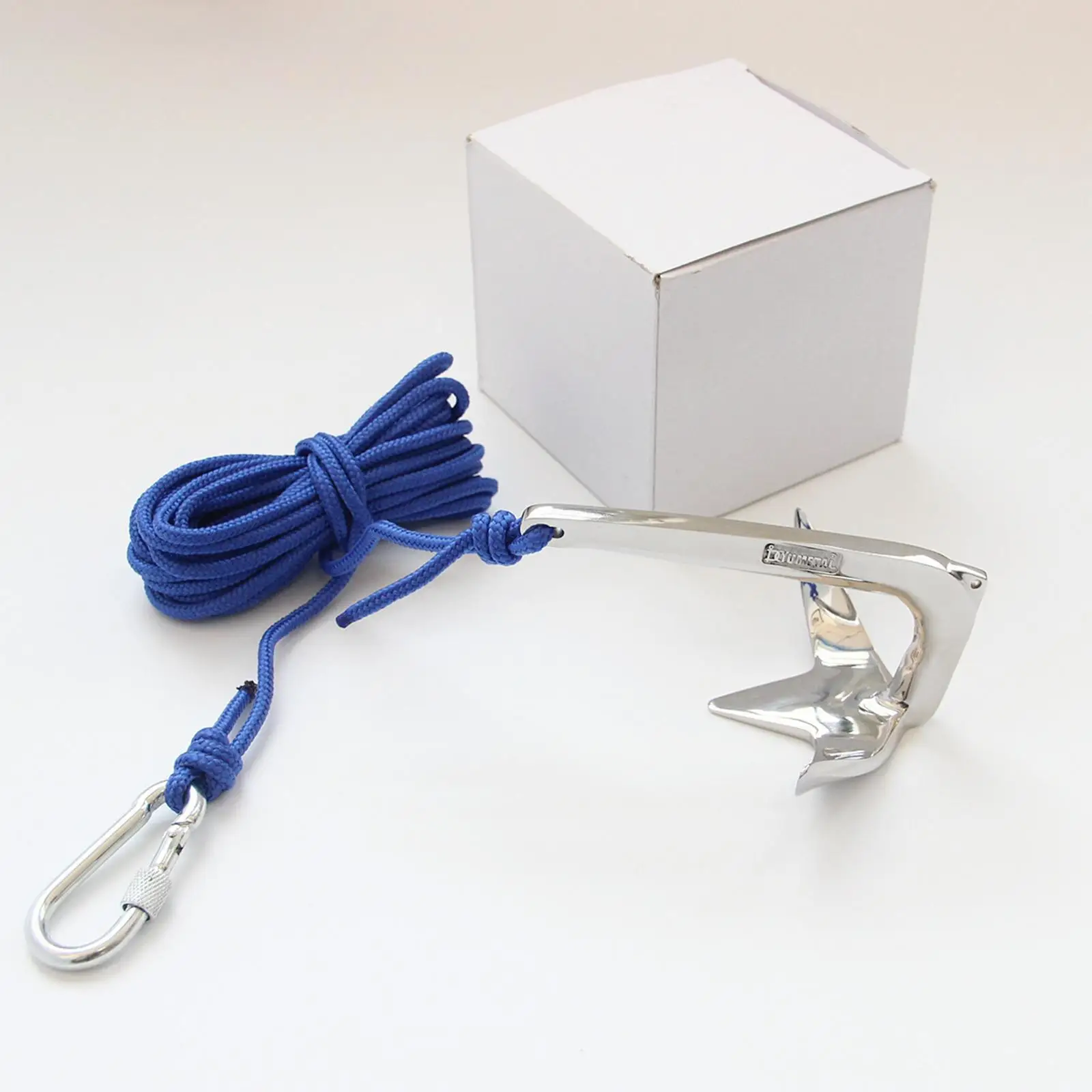 Bruce Style Boat Anchor Versatile Marine Accessories Polished with 5M Rope Fit for Kayak Boat Yacht Canoes Claw Anchor boat folding anchor