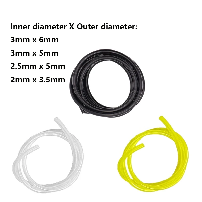 2mm/2.5mm/3mm Fuel Line Hose Gas Pipe Tubing For Trimmer Chainsaw Blower Tools Oil fuel pipe gasolines for most small engines fuel hose