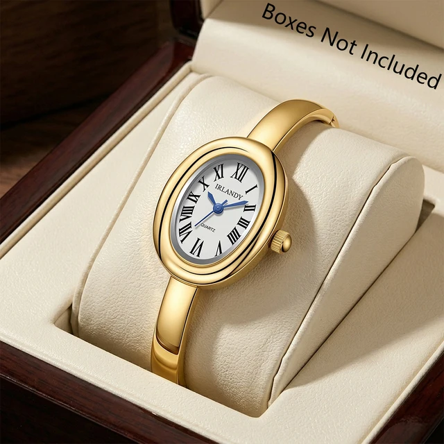Montre à quartz élégante pour femme avec cadran ovale Roma, bracelet à la mode, montre-bracelet pour femme, Reloj Mujer, horloge pour fille, cadeau (sans boîte) 1