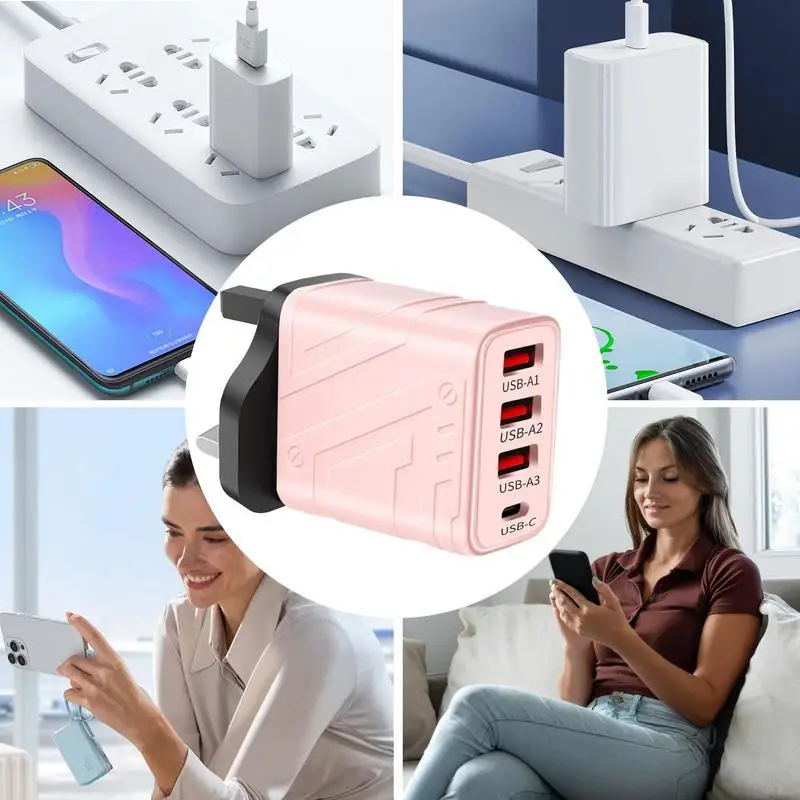 USB Wall Plug Fast Charging Wall USB Charger Portable Wall Charger USB Type C Phone Charger Fast Charge Block 40W For