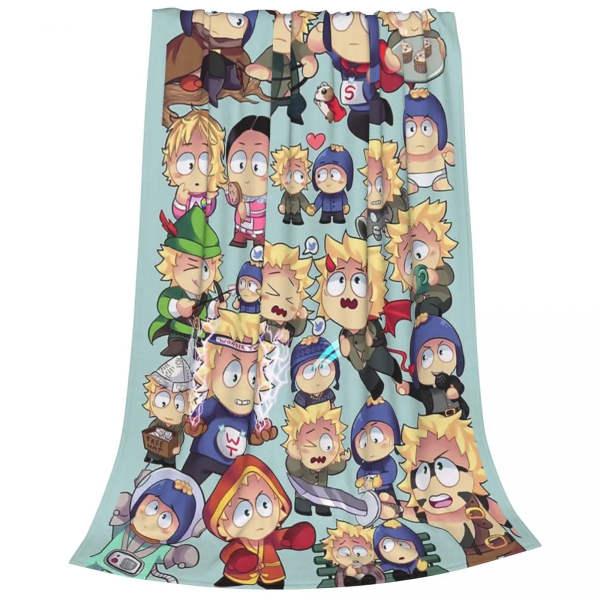 South Park- Tweek X Craig Collage Blankets Flannel Lightweight Sofa Throw Blankets For Couch Bedding Office Throws Bedspread 2