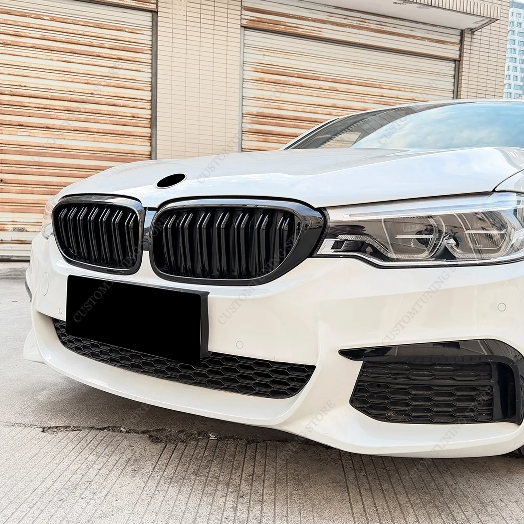 BMW G30 G31 프리-LCI M5 스타일 에어 인테이크 그릴 520i 520d 530i 530d 530e 540i 2017-2020 글로스 블랙 프론트 키드니 그릴