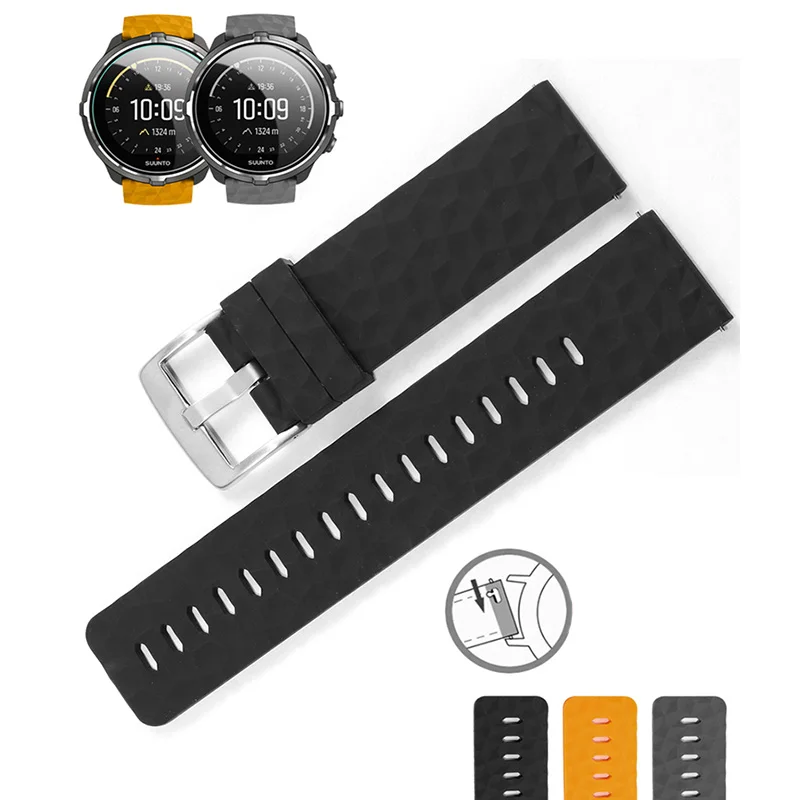 Cinturino In Silicone Di Qualità Cicidd Adatto Per Cinturino In Gomma Impermeabile Suunto Suunto 7/9Baro/9/Sport