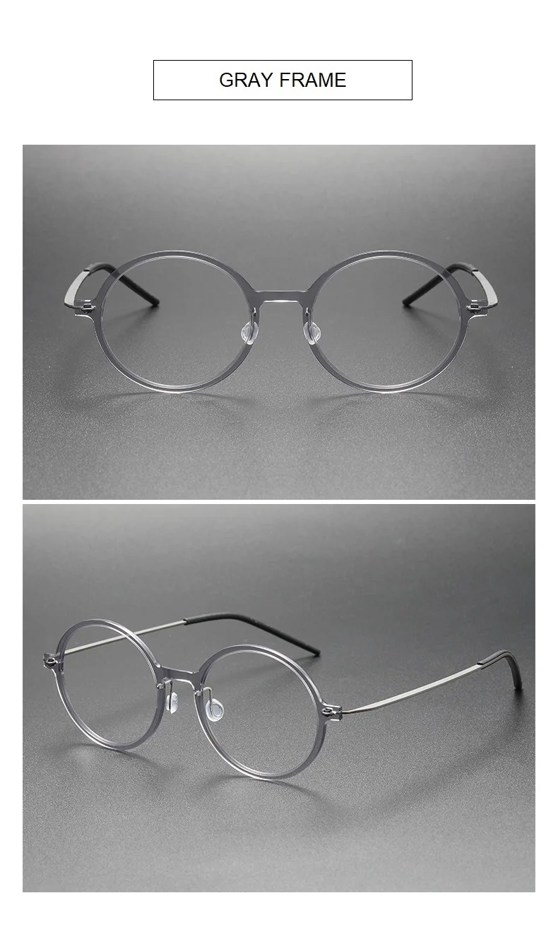 EYELUYAN Ultraleichte Titan Brille Rahmen Männlich Dänischen Designer Myopie Runde Brillen Rahmen Frauen Rezept Brillen – Detail 10