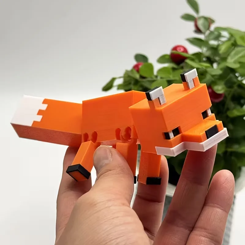 Der Pixel-3D-Fuchs-Kunststoff ist nicht leicht zu brechen und ist die perfekte Wahl für Heimdekorationen wie Halloween-Geschenke