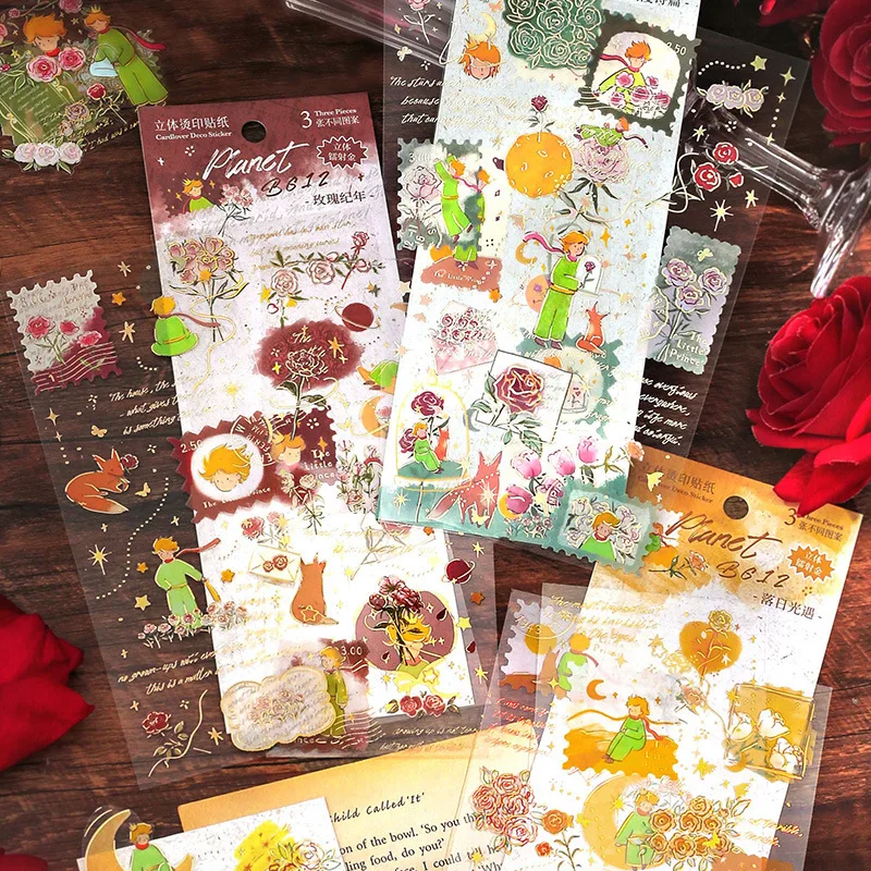 

24 set/lot Kawaii Little Prince Stickers Cute Decorative Stationery Sticker Scrapbooking DIY Diary Album Stick Label