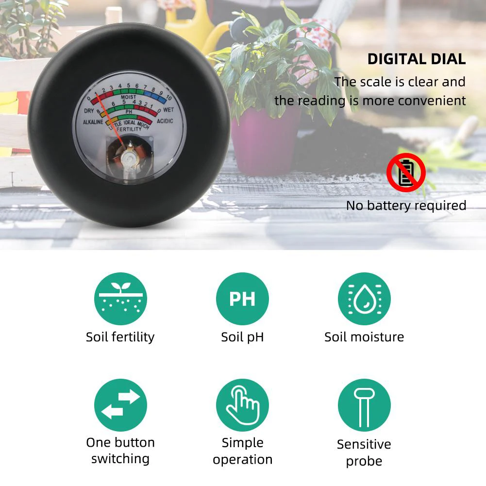 

1PCS Moisture Tester Moisture Tester 3-in-1 Detector Garden Hygrometer Plants And Flowers Soil Moisture Tester