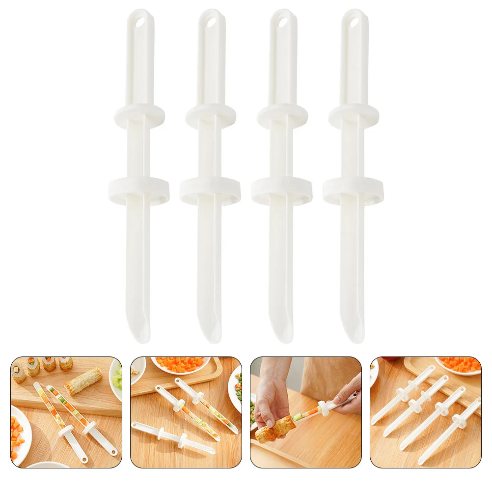 4 Pcs Meat Marinade Injector Kitchen Fish Intestine Corer Handheld Filling Barbecue