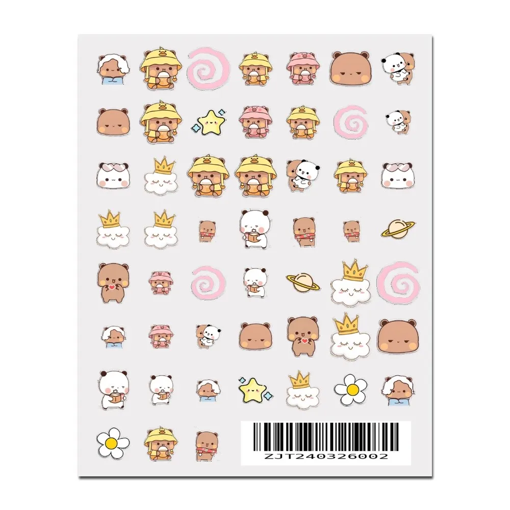 1PCS BUBU DUDU 3D Adhesive Nail Art Sticker Cartoon Nail Art Decal Sticker Parts Manicure 3d stickers cartoon nail stickers
