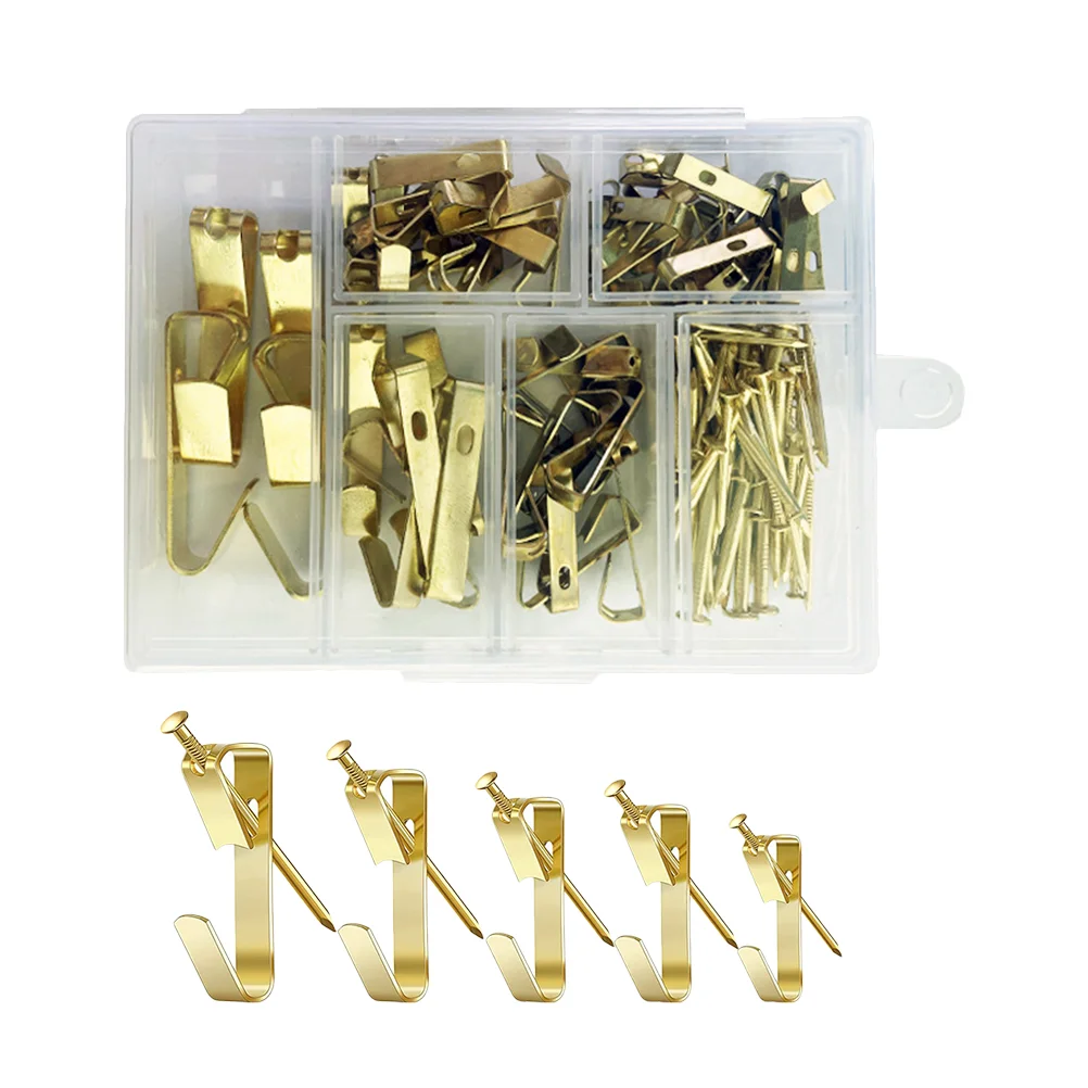 

130 Pcs Canvas Framing Kit Nails for Hanging Pictures Hook Photo Frame Hangers Wall Iron