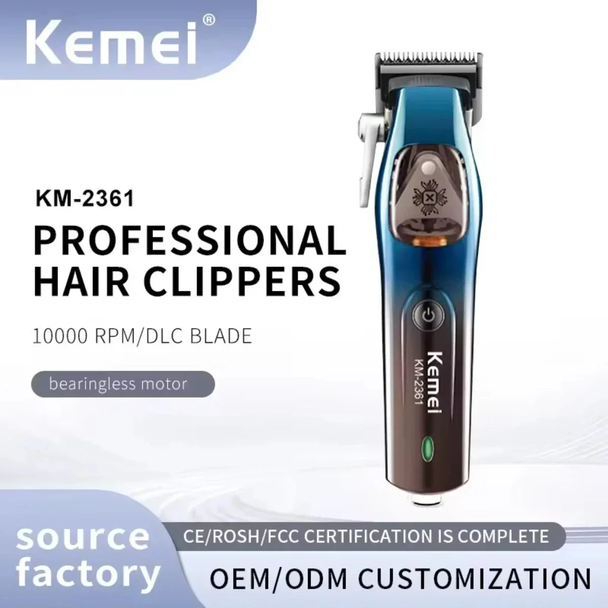 2361 Professional Clipper Barber Hair Trimmer Beard Rechargeable Haircut hine 10000 RPM Trimer For Men_viptrois.com