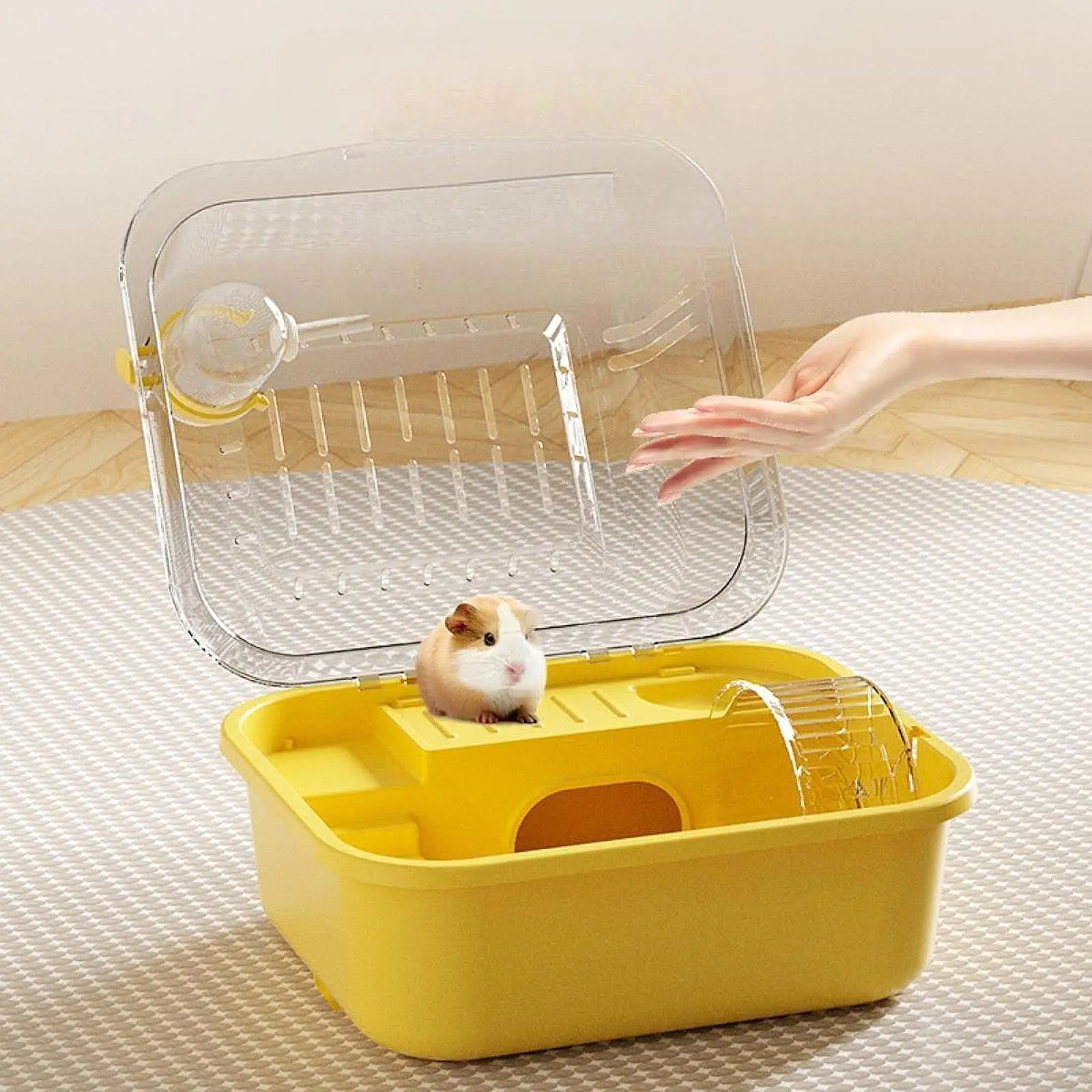 Large Hamster Cage Top Openable Double Layer Small Animal Habitat Cage for Bunny Mice Hedgehog Exercise Playing House