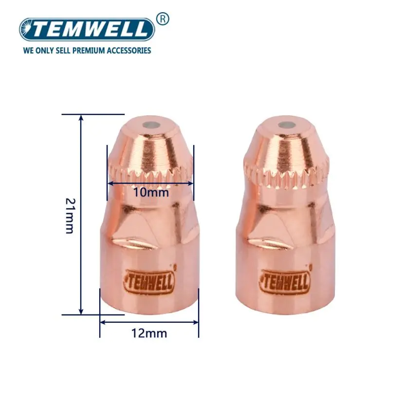20/40pcs p80 Plasma elektroden düse 1.1/1.3/1.5/1,7mm Schneid brenner 60a 80a 100a p80 cnc lectrode Plasmas ch neider Zubehör – Detail 4