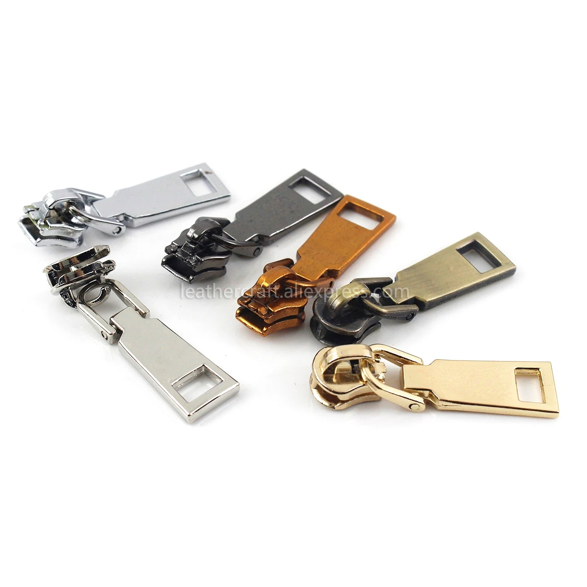 Metal 5# Zipper Sliders For Jackets Clothes Coat Head Pullers Zip Repair Kit 20Pcs DIY Bag Sewing Accessories 7 colors