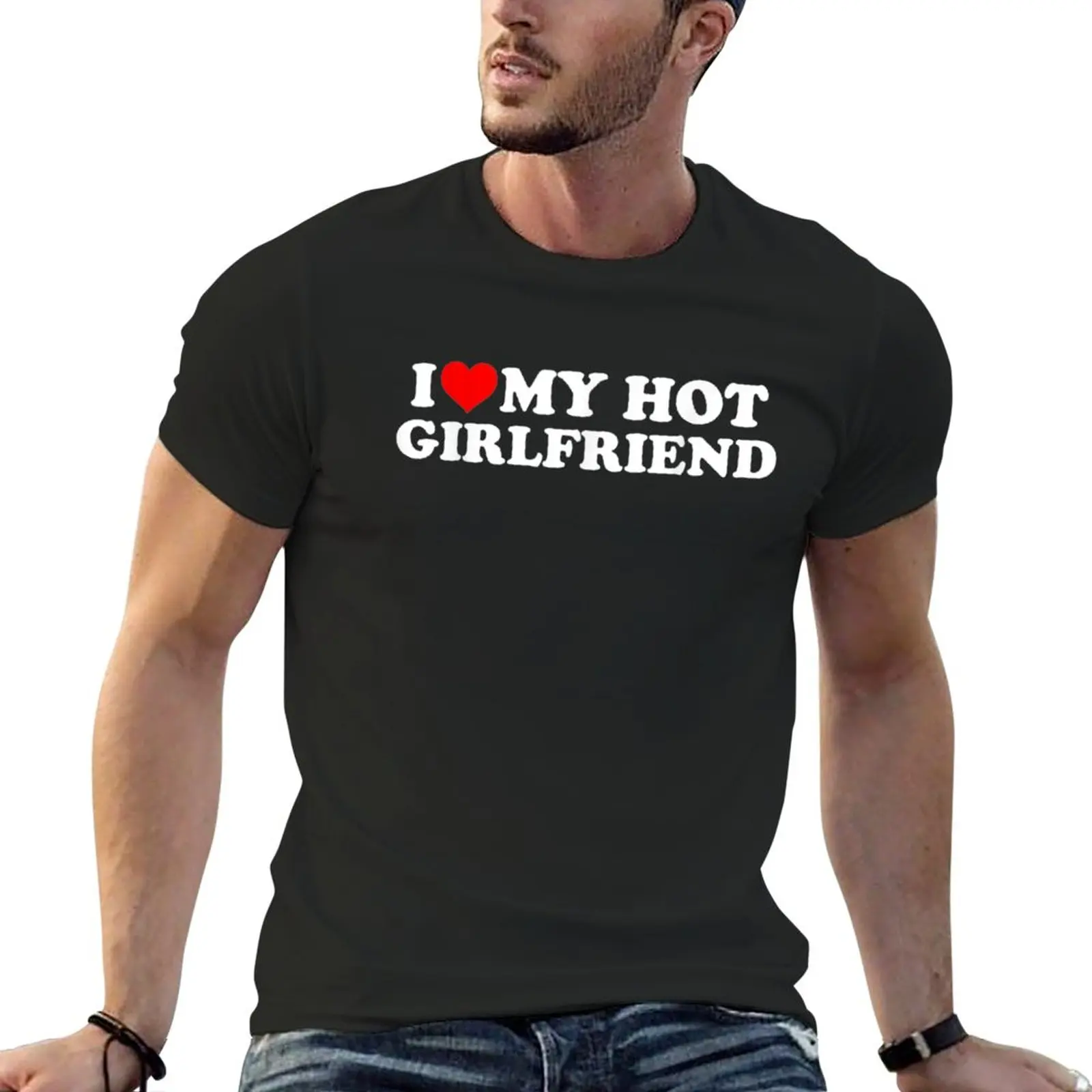

Новая футболка с надписью «I Love My Hot Girl-I Heart My Hot Girl», футболки с графическим рисунком, винтажная одежда для мужчин