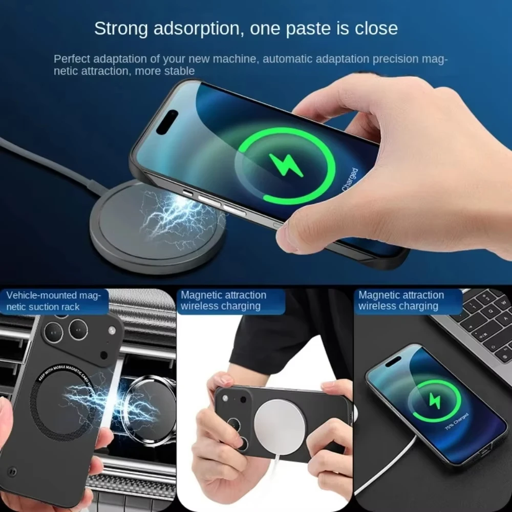 Ultra Slim Frameless Magnetic Matte Phone Case with MagSafe Compatibility
