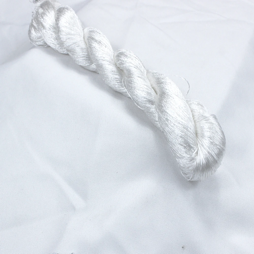 Premium Silk Embroidery Thread - 400m Spool - 100% Pure Silk - Black, White & 4 Vibrant Colors
