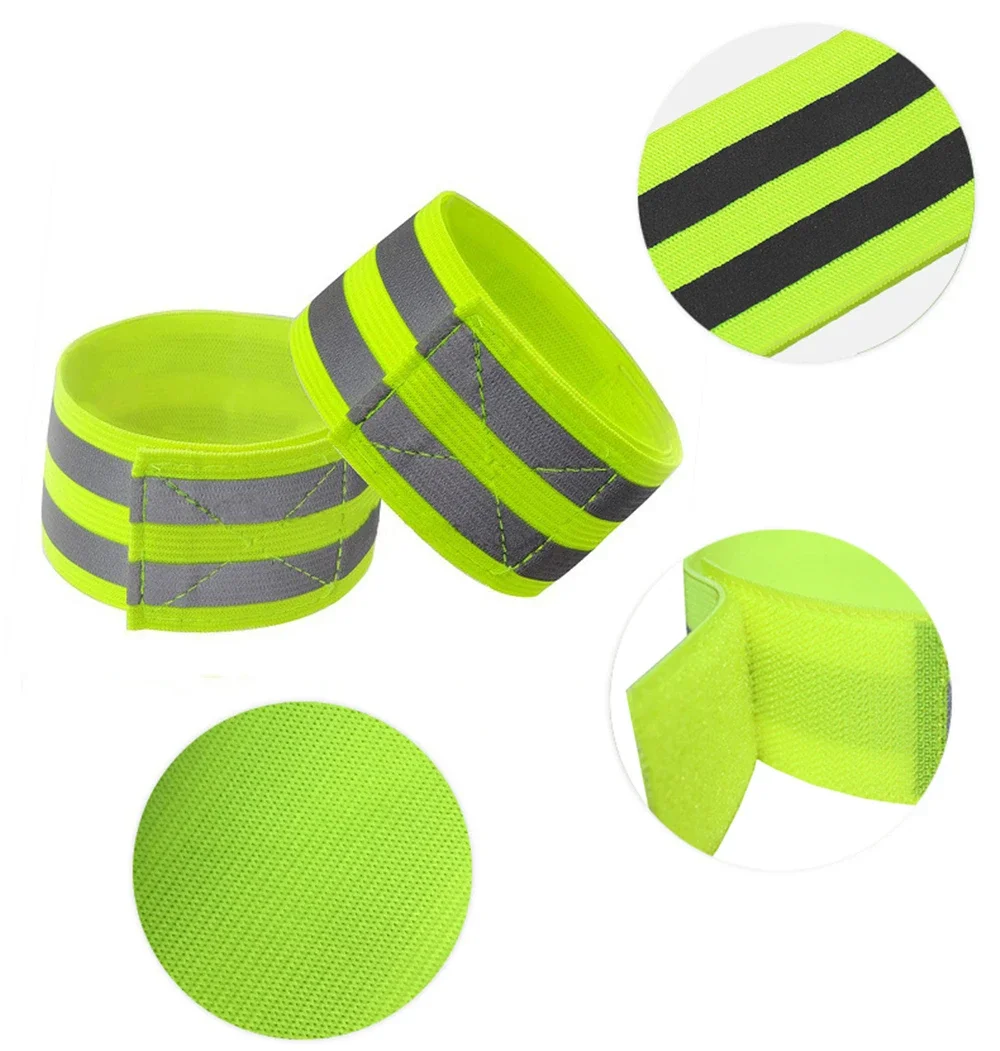 Reflective Bands Wrist Arm Ankle Leg High Visibility Night Walking Cycling Running Safety Reflector Tape reflective bands