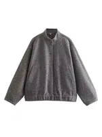 2023 Spring Warm Gray Long Sleeve Bomber Jacket Women's Outerwear With Button Pockets Jacket Coat Thicken Coat Top For Women - Image 6