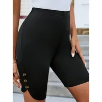 Plus Size 1XL-5XL Women Yoga Shorts High Waisted Knee Length Stretchy Casual Shorts Ladies Yoga Lightweight Comfy Shorts - Image 5