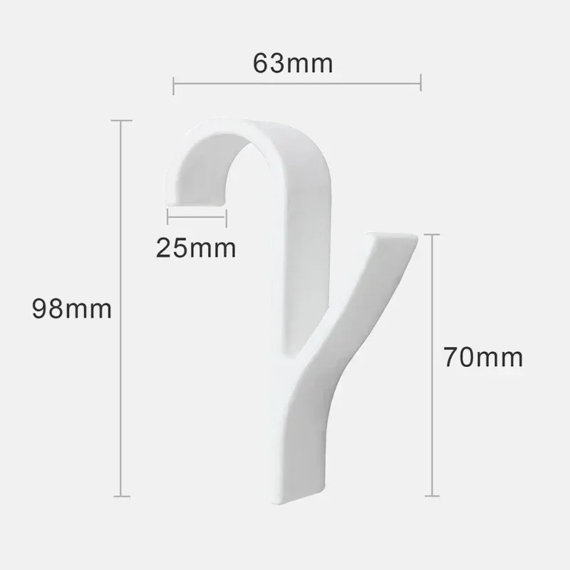 Kitchen Bathroom Hanger Clips Storage Racks White Clear Heated - Image 2