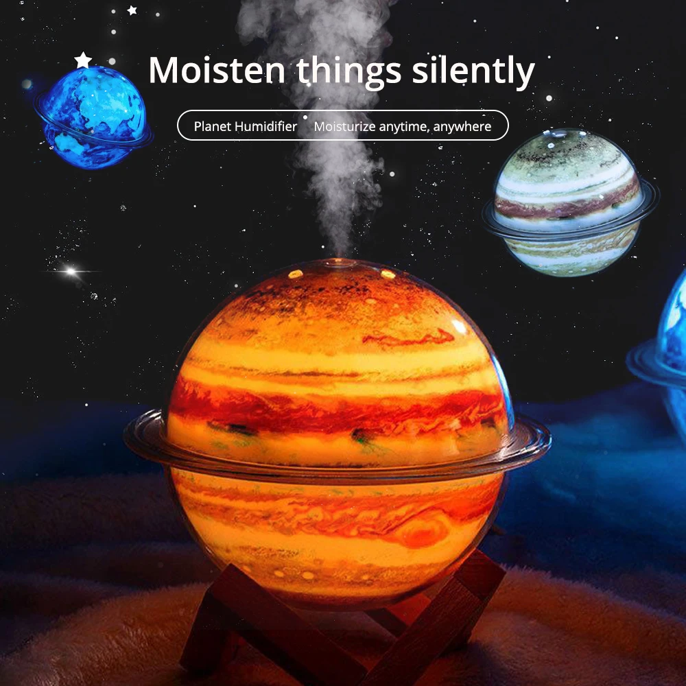 330ml Creative Humidifier Heavy Fog Household Nightlight Air Atomizer Jupiter Humidifier