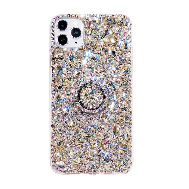 case for iphone 13 pro max Luxury 3D Rhinestone Diamond Case For iPhone 13 12 11 Pro Max 12mini 7 8 Plus SE2020 X XS XR XSMax Colored Bump Stand Back Cover iphone 13 pro max cover