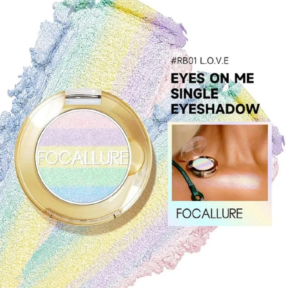 Focallure Glitter Oogschaduw Palet Kameleon Monochroom Metallic Glanzend Pigment Glinstert Oogschaduwpoeder Vrouwen Make-Up Cosmetica