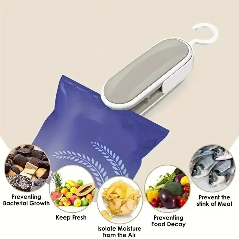 Bag Sealer Plastic Press Sealer Sealing Clamp Portable Food Bag Kitchen Accessories