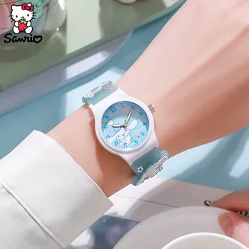 Sanrio Wrist Watch Cinnamoroll Quartz Watchband Y2K Hello Kitty Waterproof Watch Kuromi Clock My Melody Girl Gift Kid Anime Toy 2