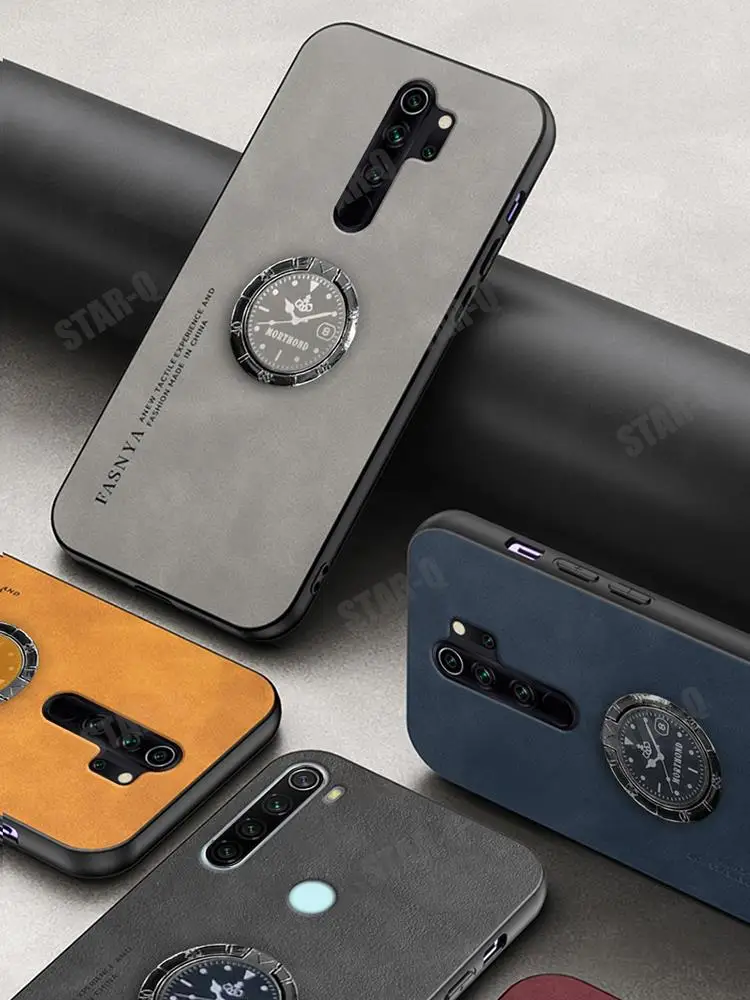 Note7 Luxury Ring Phone Holder Sheepskin Leather Case For