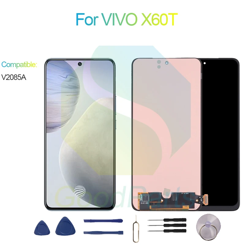 

For VIVO X60T Screen Display Replacement 2376*1080 V2085A For VIVO X60T LCD Touch Digitizer