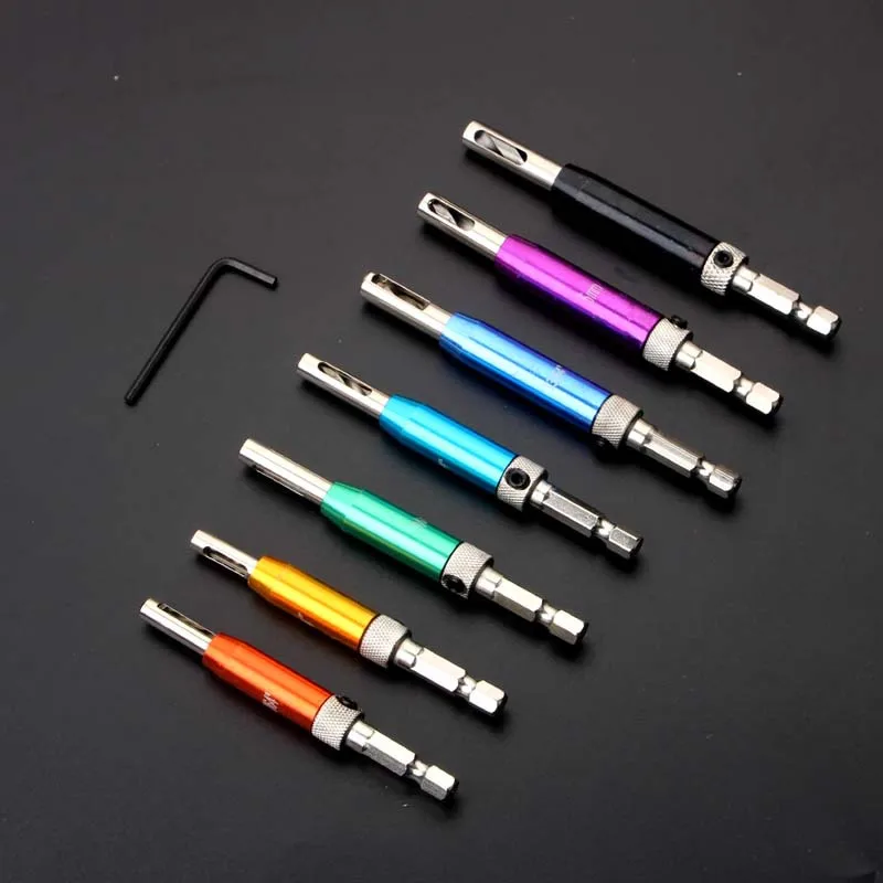 

7-piece door and window hinge opener Woodworking drilling hexagonal drill bit positioning special shaped drill