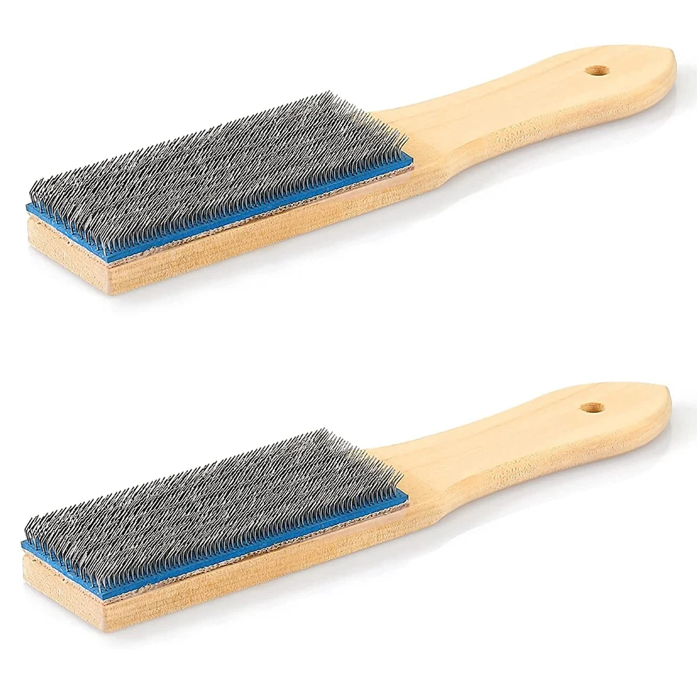 

File Card Brush Steel Card File Brush Cleaner Remove Chip Metal Bits Cleaning 8.26 Inch Length 2 Pieces