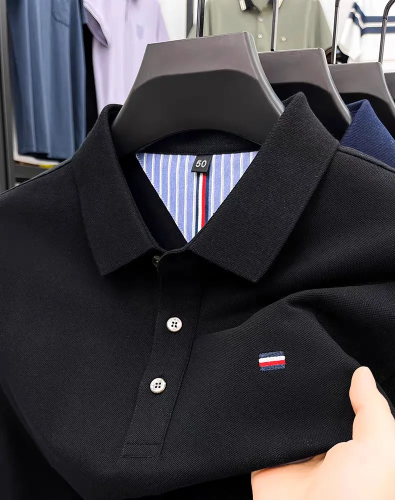 Men's fashionable casual polo shirt new summer breathable and comfortable embroidered short sleeved business luxury outdoor top 24 Sd99e2dc11bb9492eaeaf5dd45a2b58f6n