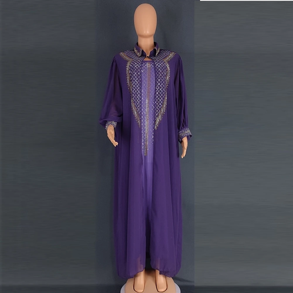 

2 Piece Sets African Dresses For Women Vetement Femme Dashiki Abaya Maxi Dress Autumn New Africa Clothes Dashiki Ankara Dress