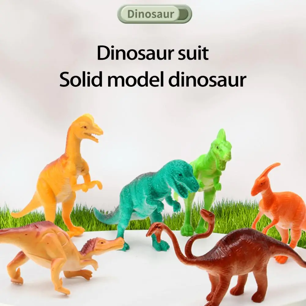 

Dinosaur Models 6Pcs Eco-friendly Various Styles Bright Color Dinosaur Animal Figurine Table Decorations Model Gift
