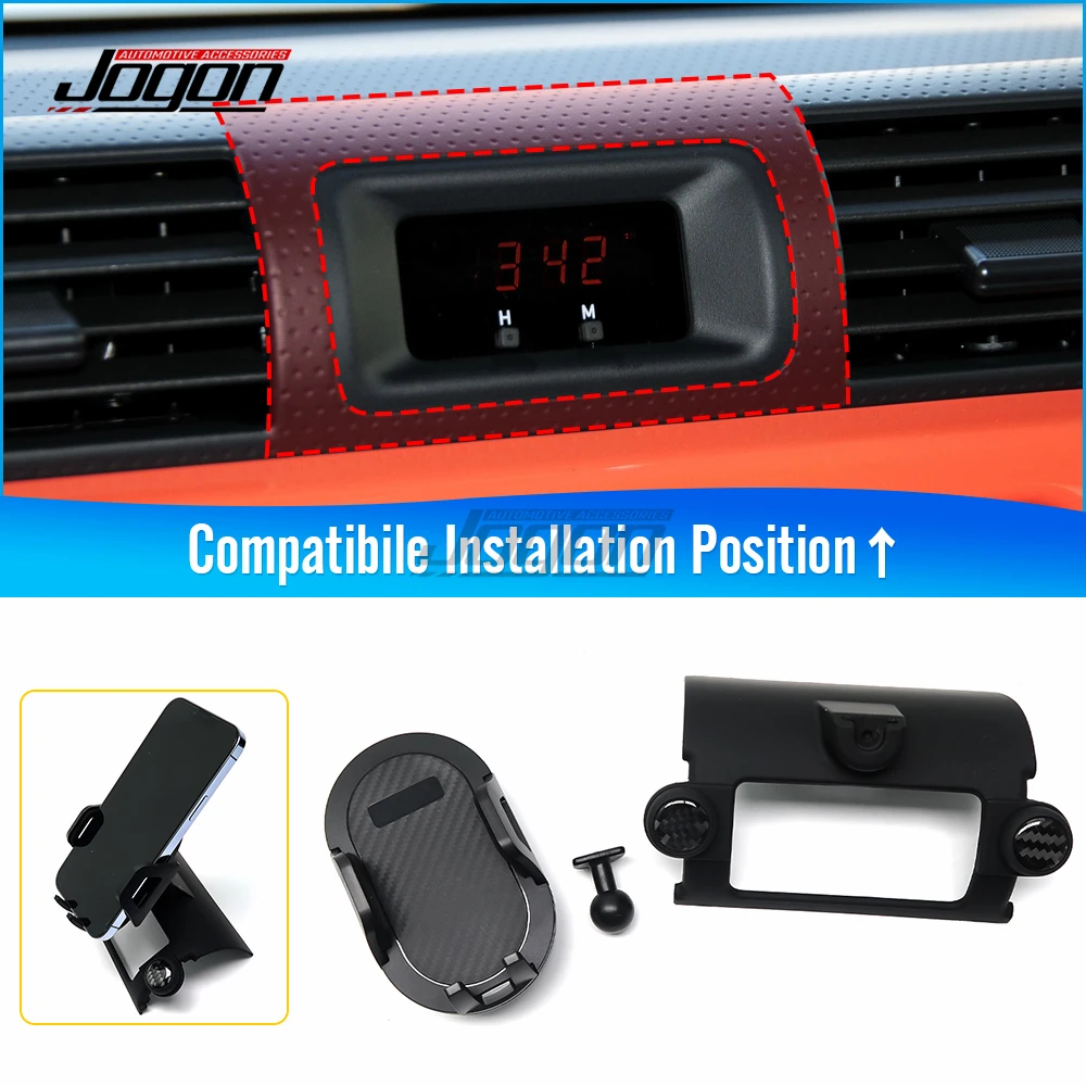 

Car Auto Interior GPS Phone Holder Cover Trim For Toyota FJ Cruiser XJ10 07-2022 Air Vent Snap-on Clip Mount Mobile Phone Holder