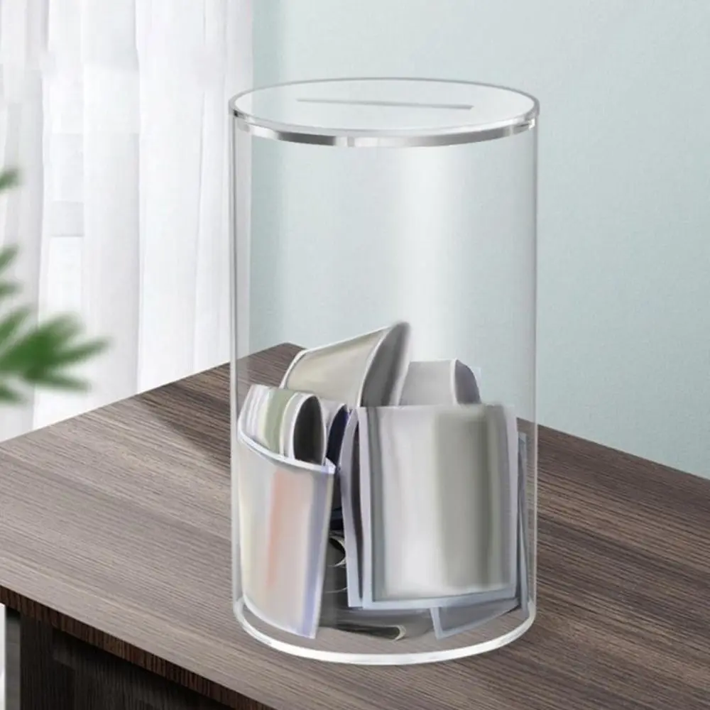 Fashion Acrylic Piggy Bank Clear Large Capacity Change Jar Birthday Gift Money Saving Box for Adults Kids