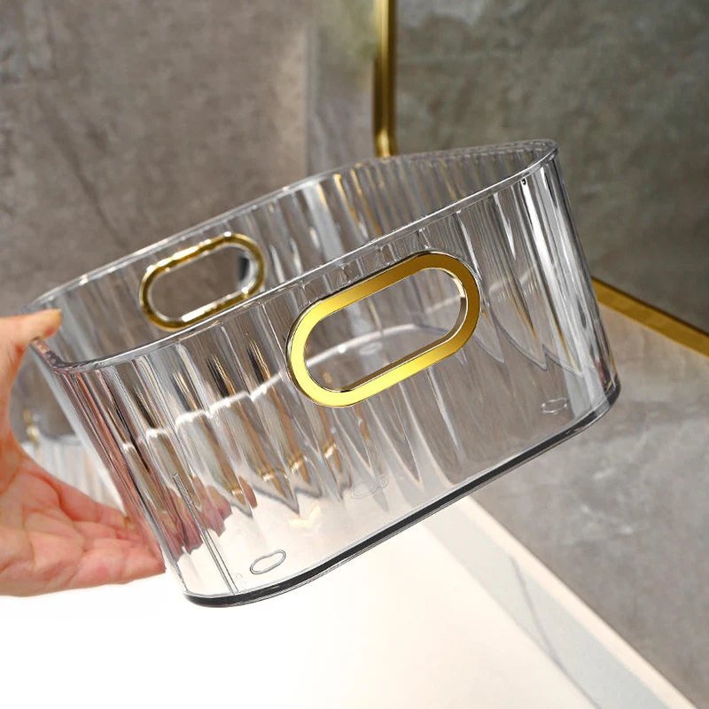 1PCS Desk Storage Box Cover Scrub Facial Mask Box Storage Rack Sorting Basket Lipstick Desk Skin Care Cosmetics Box 3