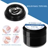 KOSKOE 4Pcs Clear Non Stick Hand Solid Nail Tips Glue Nail Art Extension Tips Glue No-Flowing Modelling Stick Tips Glue 4