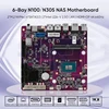 6-Bay NAS Motherboard i3-N305 N355 N100 N150 1*PCIEx4 2*Intel i226-V 2.5G Firewall 2*M.2 NVMe 6*SATA3.0 DDR5 Mini ITX Mainboard 3