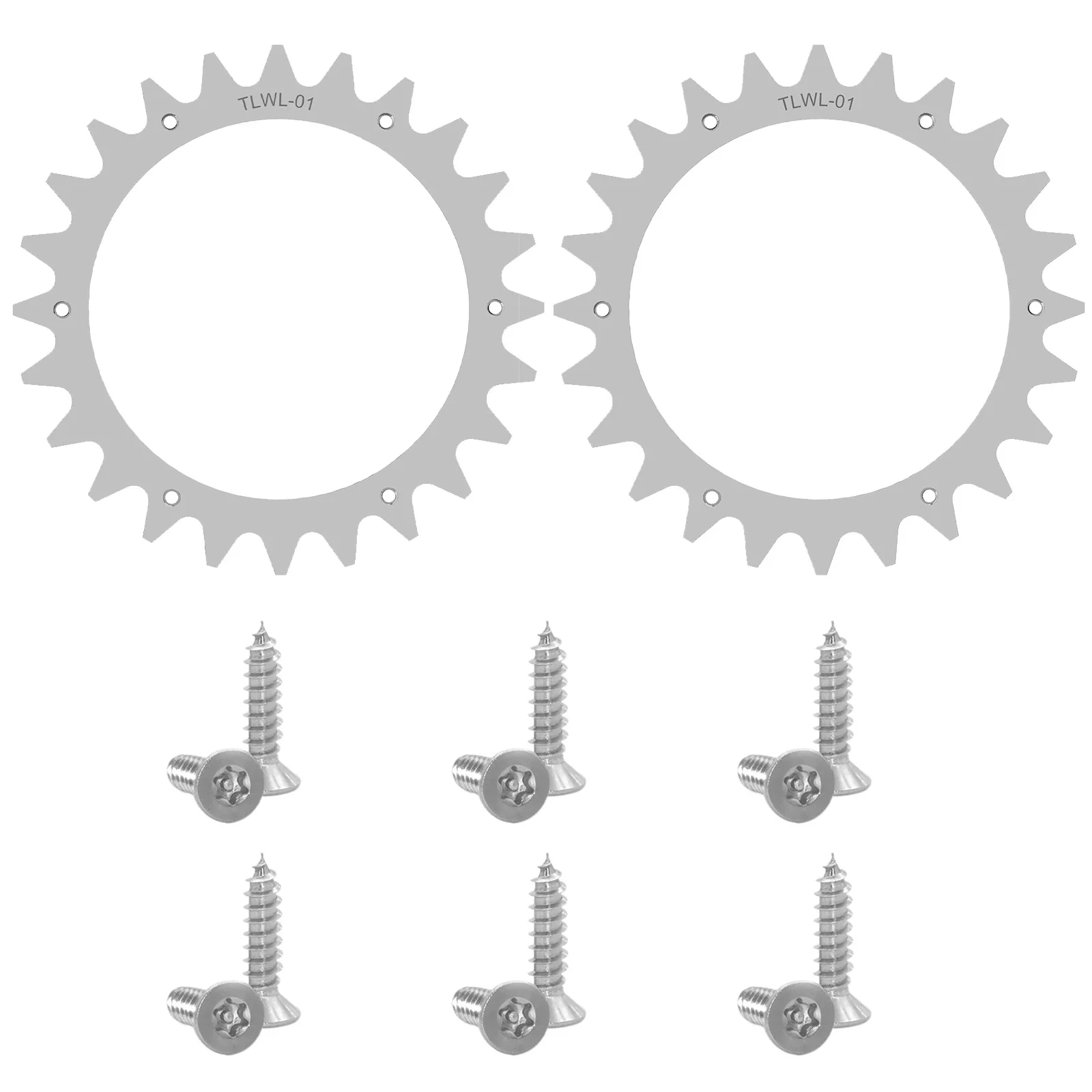 Roues Auxiliaires Améliorées en Acier Inoxydable avec Pointe Robotique, pour Worx Landroid Plus S/M Robot Tondeuse à Gazon 205x205mm, 2 Pièces