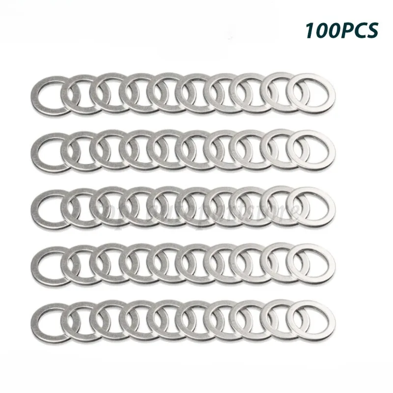 100Pcs 9956-41-400 Oil Drain Plug Crush Washer Gaskets 14x20x1.5mm For Mazda M14 Car Accessories 995641400