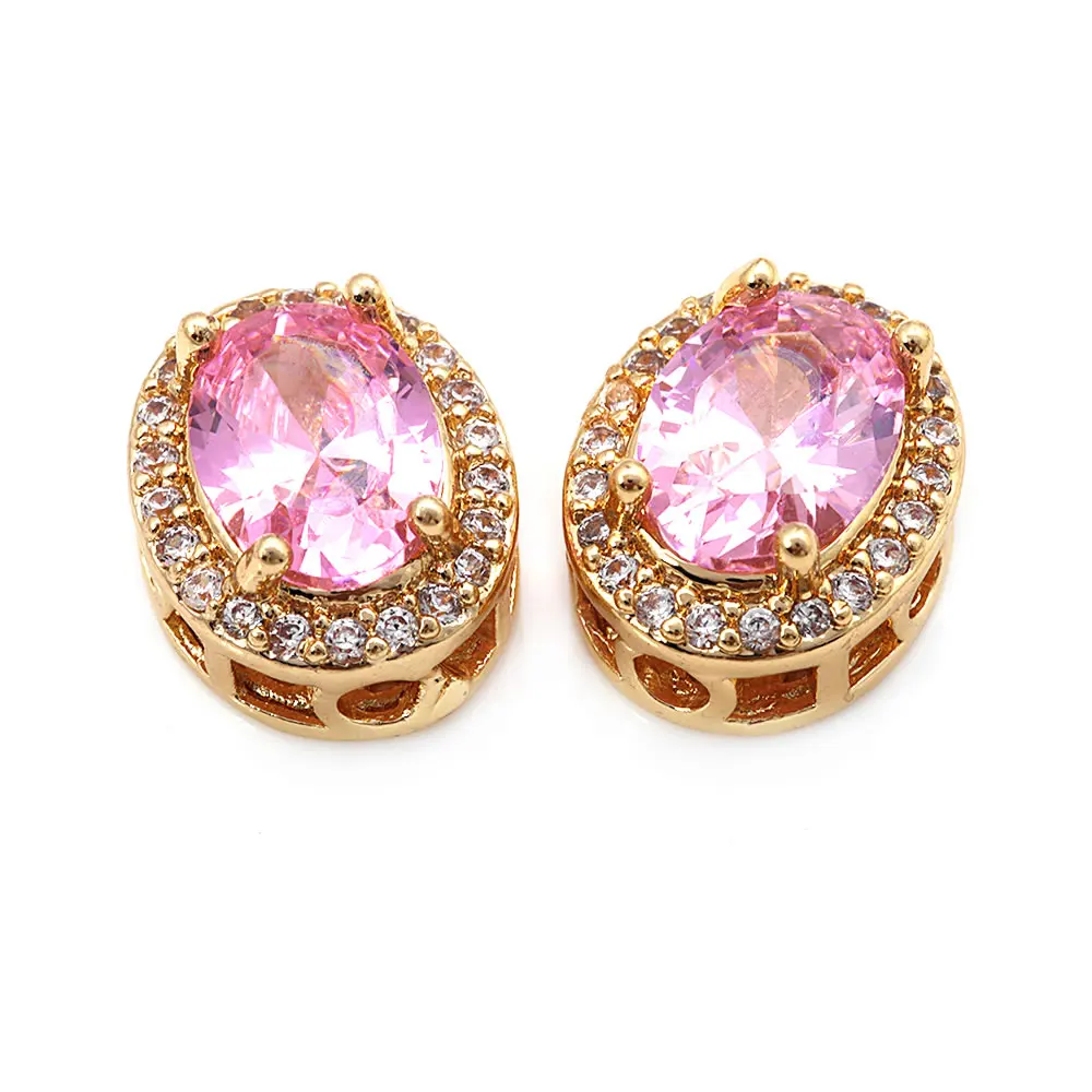 Cuentas de Espaciador Ovaladas de Brasso Dorado 18K Accesorios de Joyería DIY de Alta Calidad - details 6