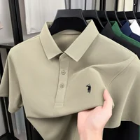 luxe marque Pony brodé chemise de polo à manches courtes pour hommes nouvelle modèle entreprise décontractée respirante été confort haut de gamme T-shirt 3
