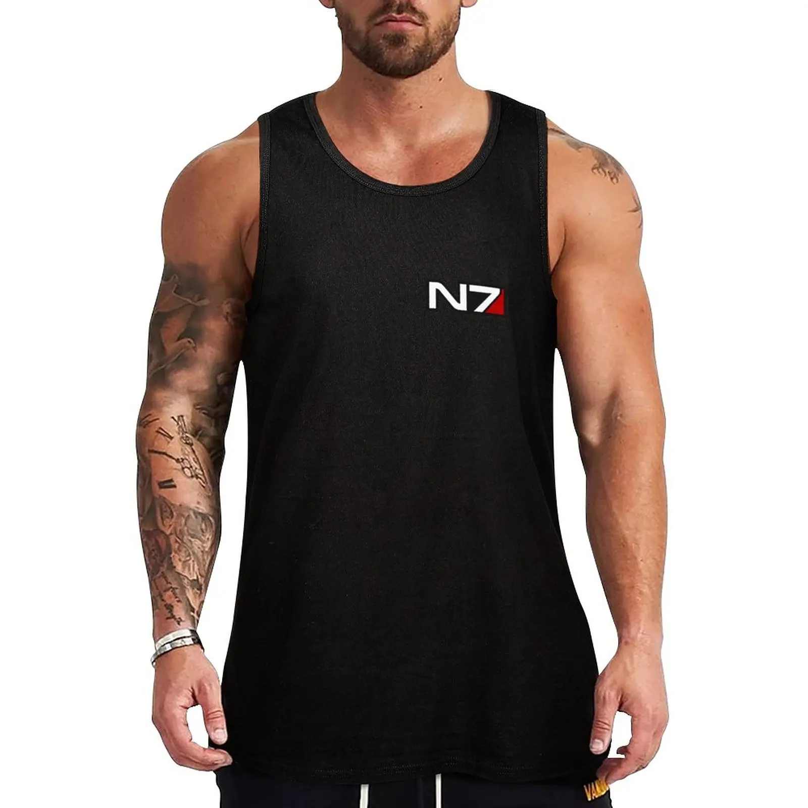 

Новая известная футболка N7 Masseffect HD, футболки для мужчин, футболка для бодибилдинга, мужские футболки для спортзала, Мужская футболка для спортзала