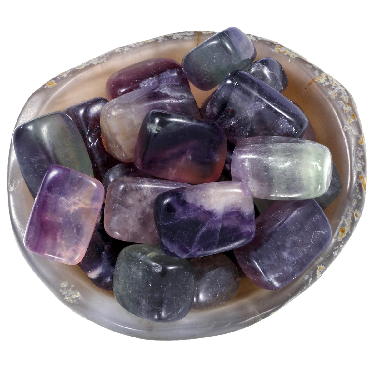 Natural Agate Stone Tea Light Candle Holder / Air Plant Holder Home Decor Random Size