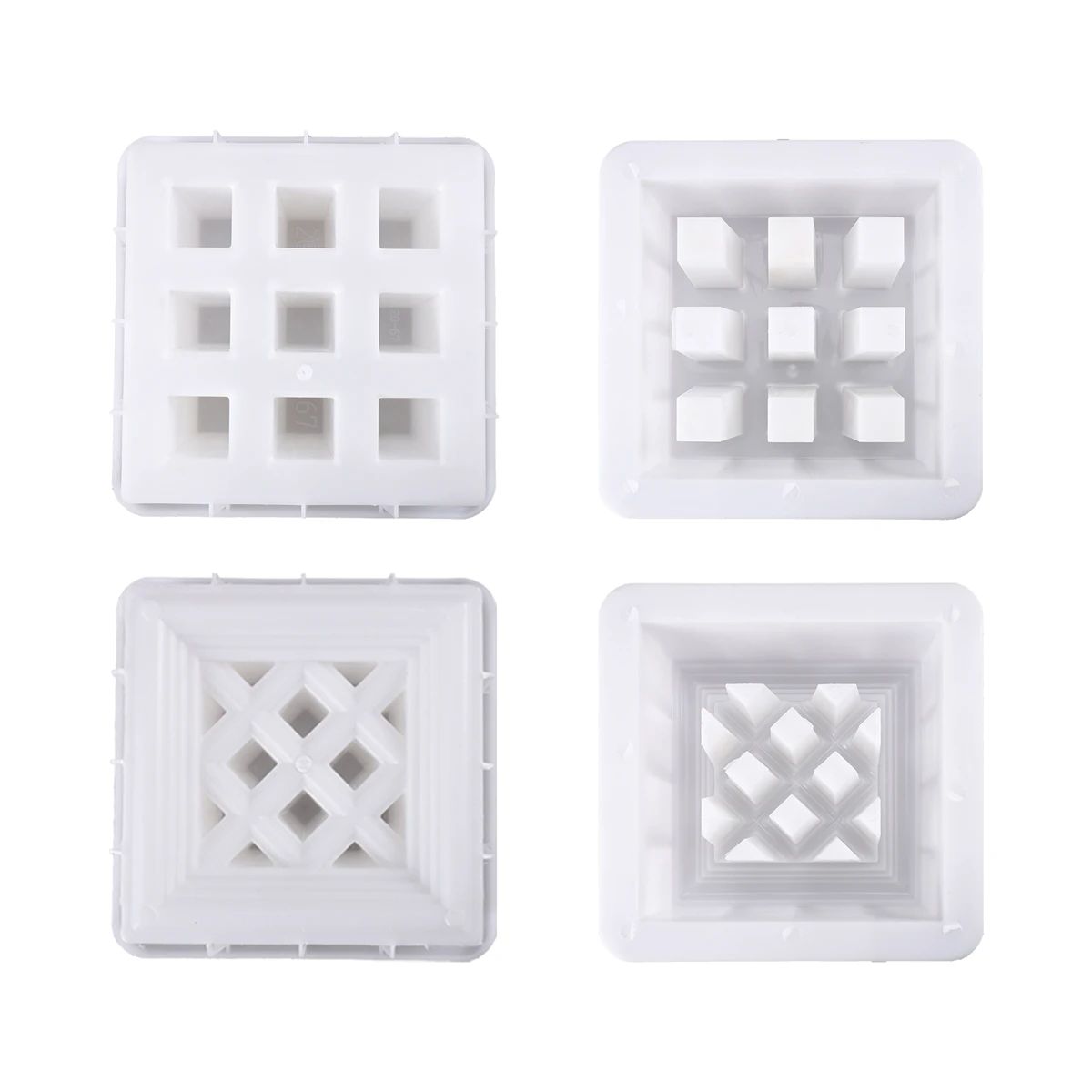 1Pc Antique Cement Flower Window Lattice Mold Fence Decoration for Courtyard Brick Carving concrete molds
